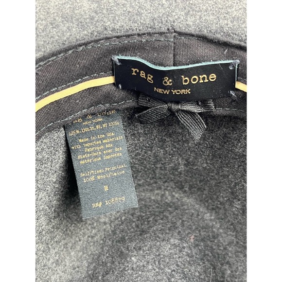 Rag & Bone Floppy Brim Wool Fedora Dark Grey Snake Size M main image 6